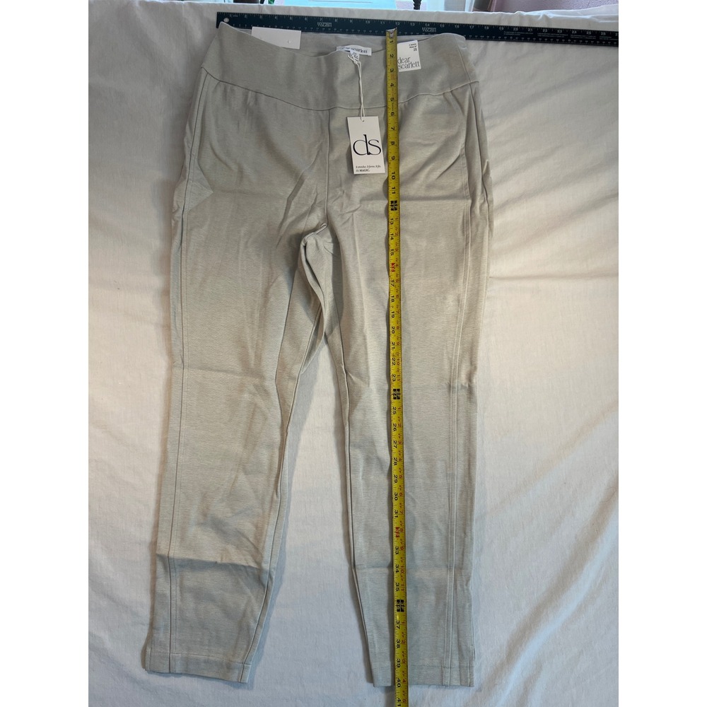 Dear Scarlett Its Magic Skinny Pants Taupe Pull On Ankle Trousers MDS28P 2X NEW - Picture 3 of 5
